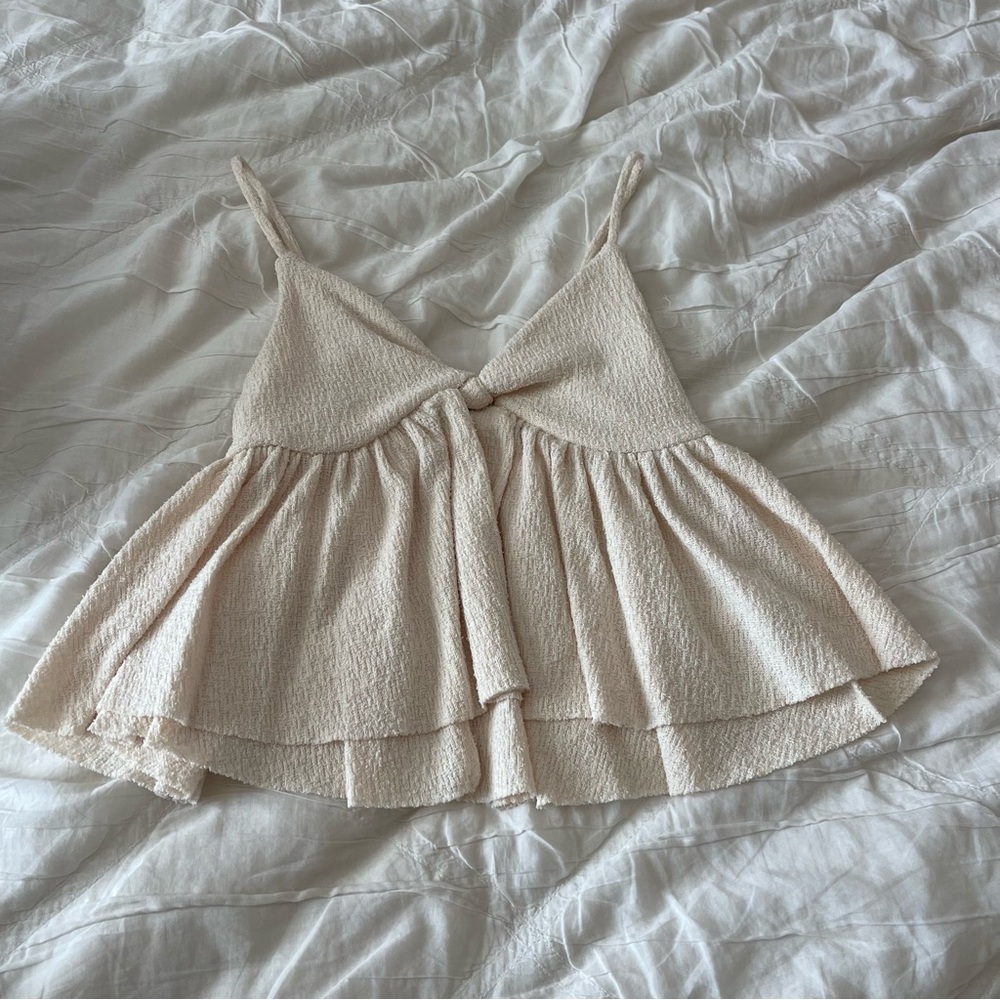 Urban Outfitters Spaghetti Strap Cream Off White Blouse Top